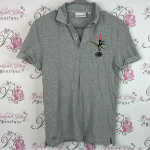 Lacoste by Jean Paul goude crocodile alligator embroidery light Gray Polo Shirt